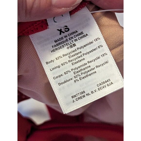 J Crew Women’s Halter Tie Neck Bikini Swim Top XS Red BY633 (888) - Picture 4 of 11